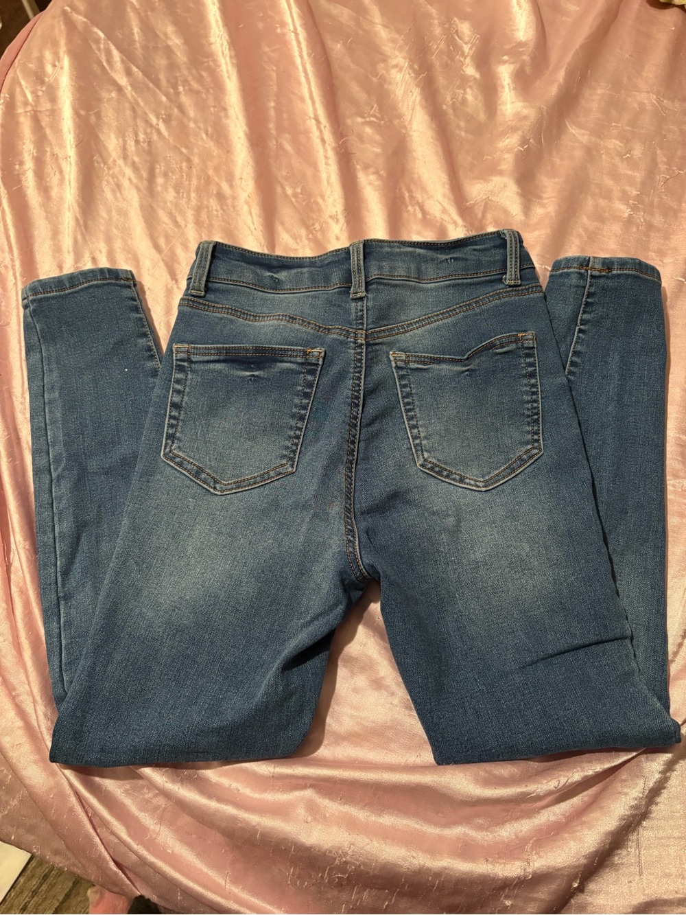Wax Jean Skinny Jeans in Medium Blue - Picture 2 of 2